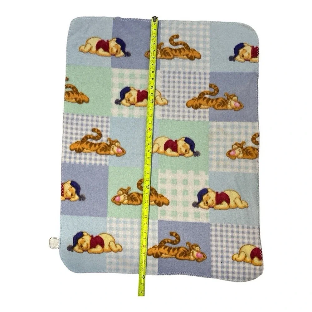Winnie The Pooh Fleece Baby Blanket Blue Sleepytime‎ Pooh And Tigger